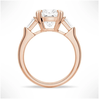 Cushion Cut Tapered Baguette Engagement Ring - Novelle Vow
