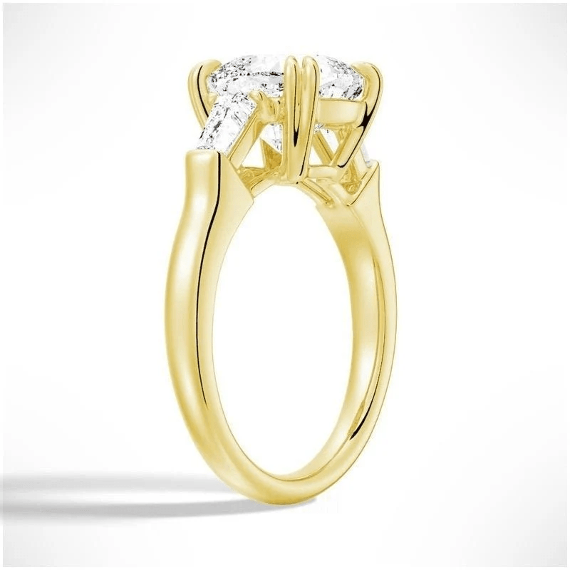 Cushion Cut Tapered Baguette Engagement Ring - Novelle Vow