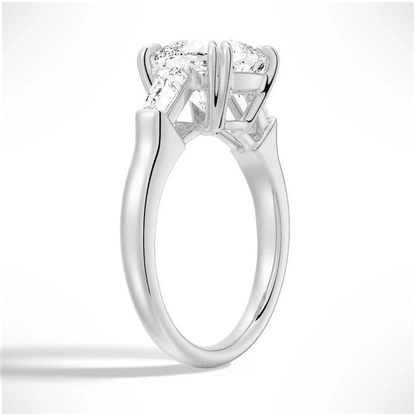 Cushion Cut Tapered Baguette Engagement Ring - Novelle Vow