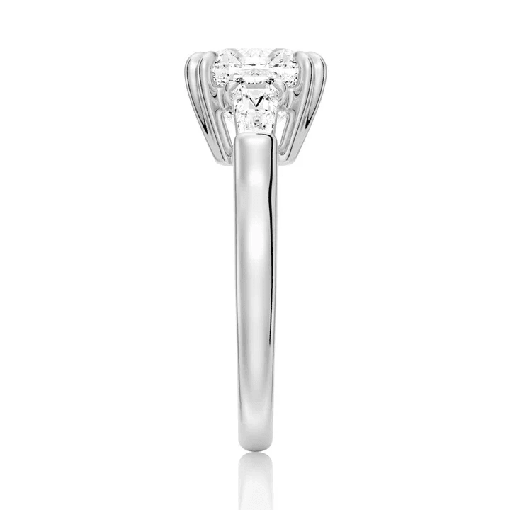 Cushion Cut Tapered Baguette Engagement Ring - Novelle Vow