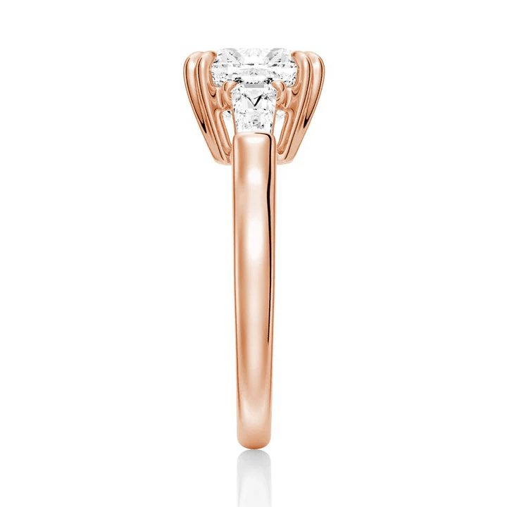 Cushion Cut Tapered Baguette Engagement Ring - Novelle Vow