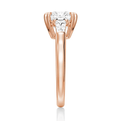 Cushion Cut Tapered Baguette Engagement Ring - Novelle Vow