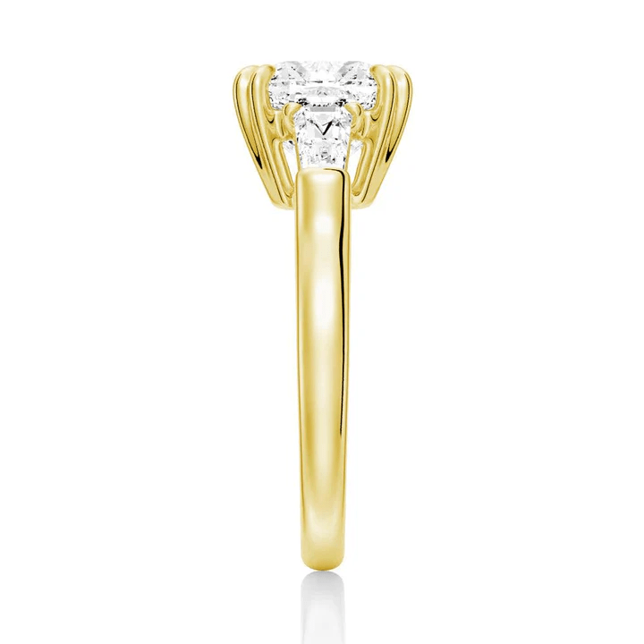 Cushion Cut Tapered Baguette Engagement Ring - Novelle Vow