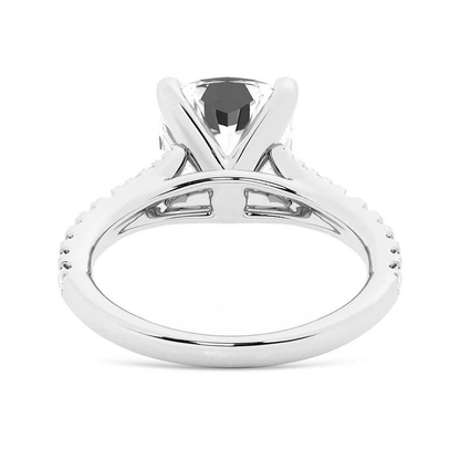 Cushion-Cut Moissanite Bridal Set with Split-Shank Band