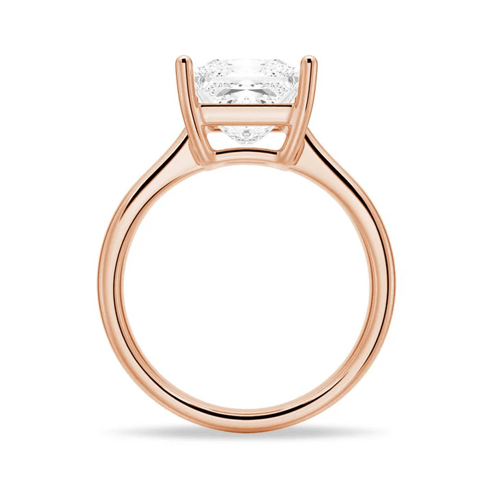 Dainty Princess Cut Solitaire Moissanite Engagement Ring - Novelle Vow