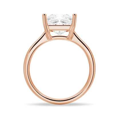 Dainty Princess Cut Solitaire Moissanite Engagement Ring - Novelle Vow