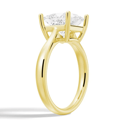 Dainty Princess Cut Solitaire Moissanite Engagement Ring - Novelle Vow