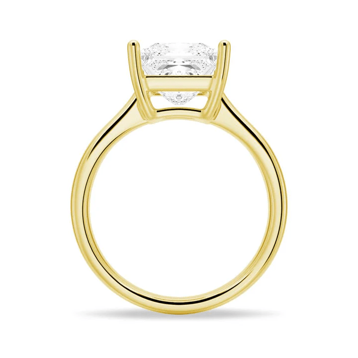 Dainty Princess Cut Solitaire Moissanite Engagement Ring - Novelle Vow