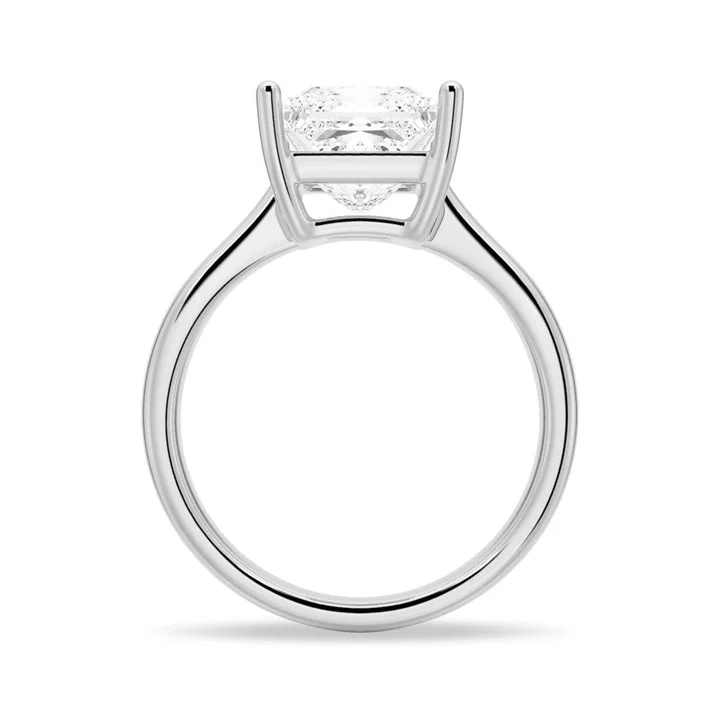 Dainty Princess Cut Solitaire Moissanite Engagement Ring - Novelle Vow