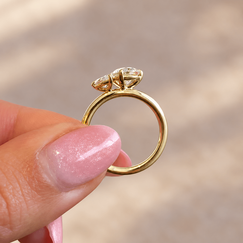Double Pear Moissanite Toi et Moi Engagement Ring - Novelle Vow