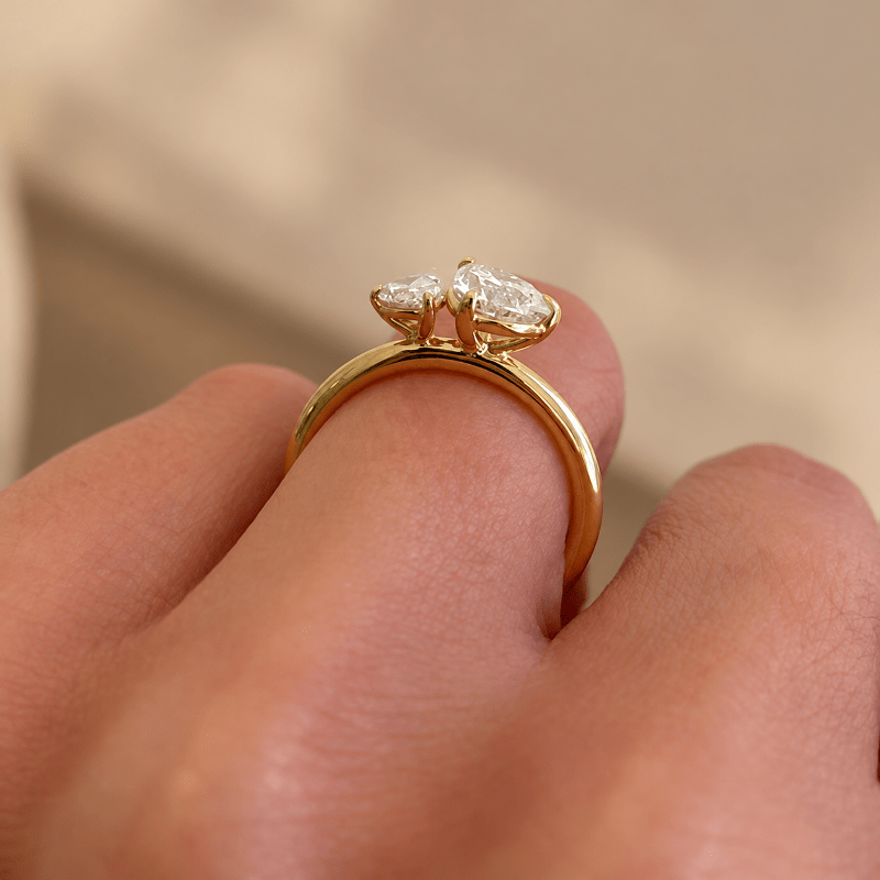 Double Pear Moissanite Toi et Moi Engagement Ring - Novelle Vow