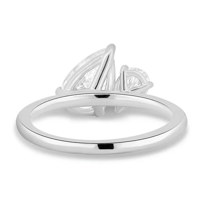 Double Pear Moissanite Toi et Moi Engagement Ring - Novelle Vow