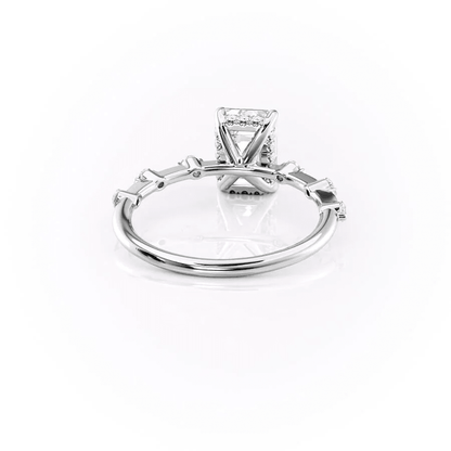 Emerald-Cut Moissanite Engagement Ring with Hidden Halo - Novelle Vow