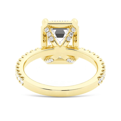 Emerald-Cut Moissanite Engagement Ring with Hidden Halo - Novelle Vow