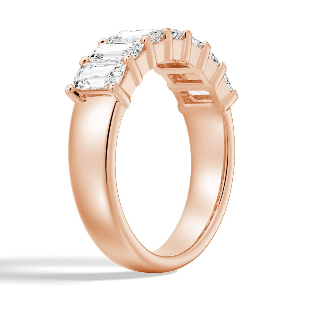 Emerald Cut Moissanite Eternity Stacking Band - Novelle Vow