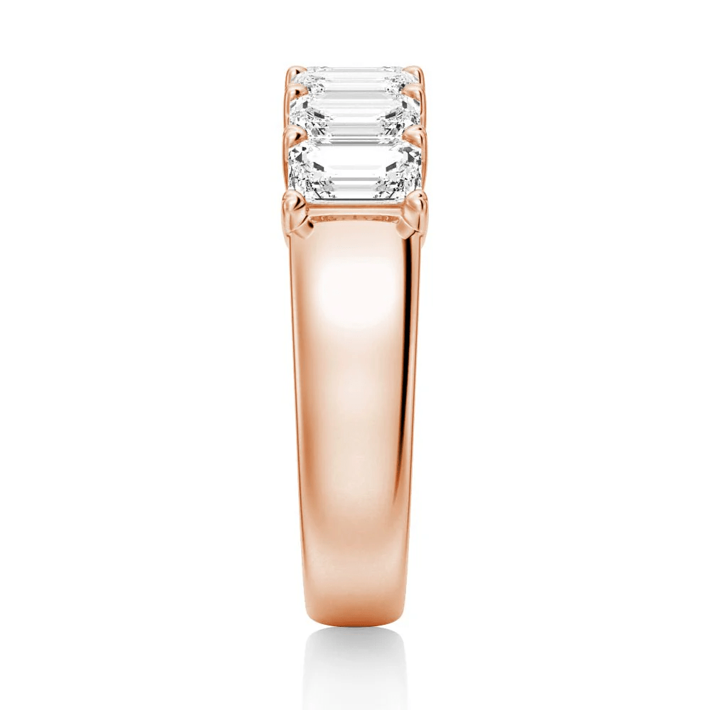 Emerald Cut Moissanite Eternity Stacking Band - Novelle Vow