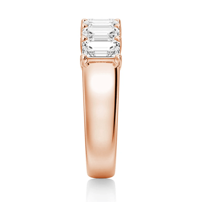 Emerald Cut Moissanite Eternity Stacking Band - Novelle Vow