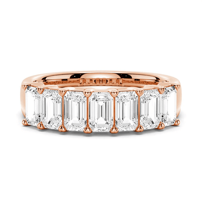 Emerald Cut Moissanite Eternity Stacking Band - Novelle Vow