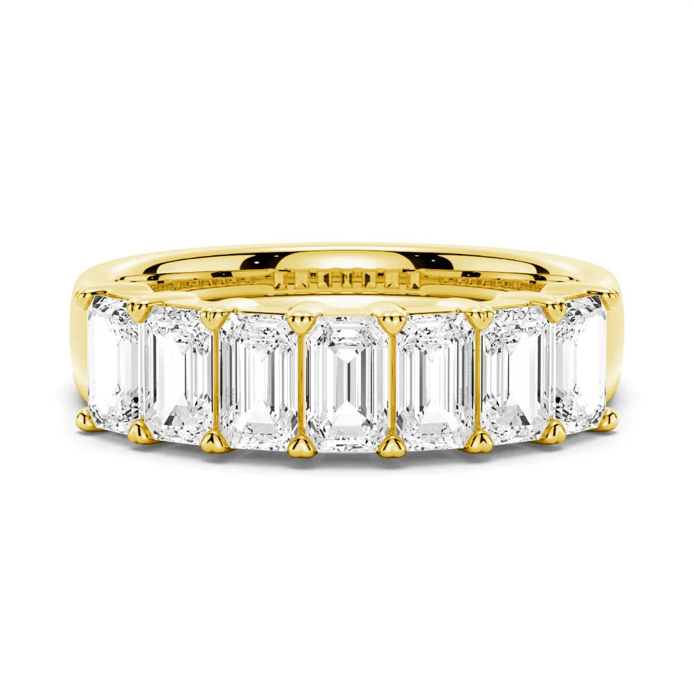 Emerald Cut Moissanite Eternity Stacking Band - Novelle Vow