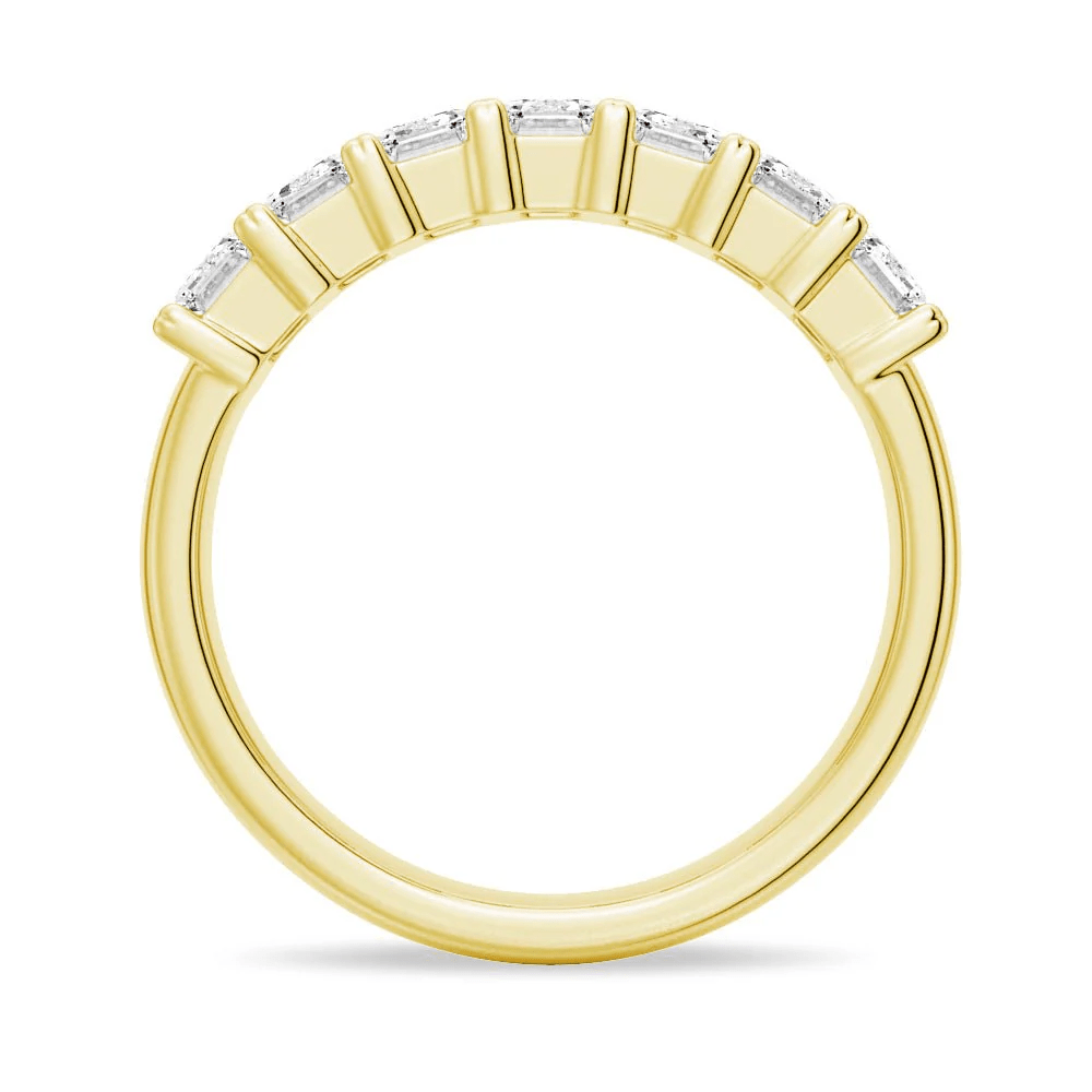 Emerald Cut Moissanite Eternity Stacking Band - Novelle Vow