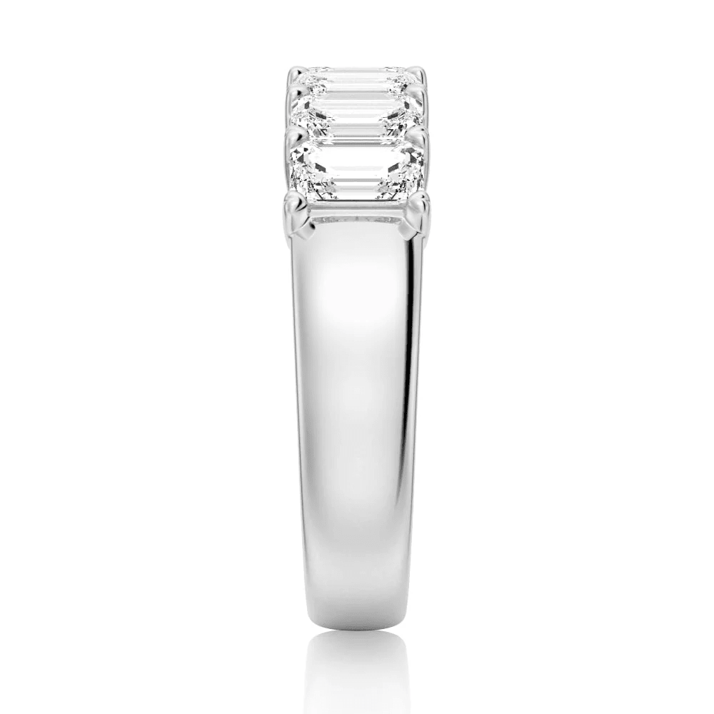 Emerald Cut Moissanite Eternity Stacking Band - Novelle Vow