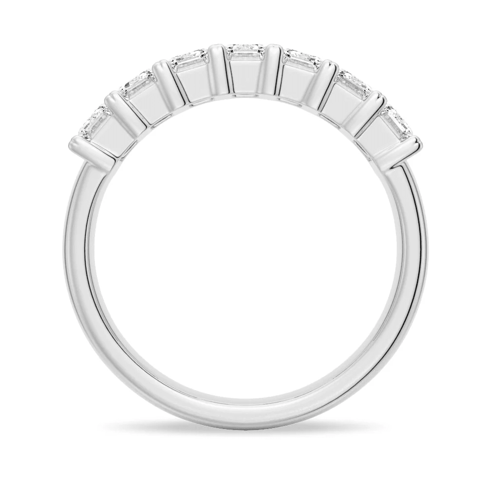 Emerald Cut Moissanite Eternity Stacking Band - Novelle Vow