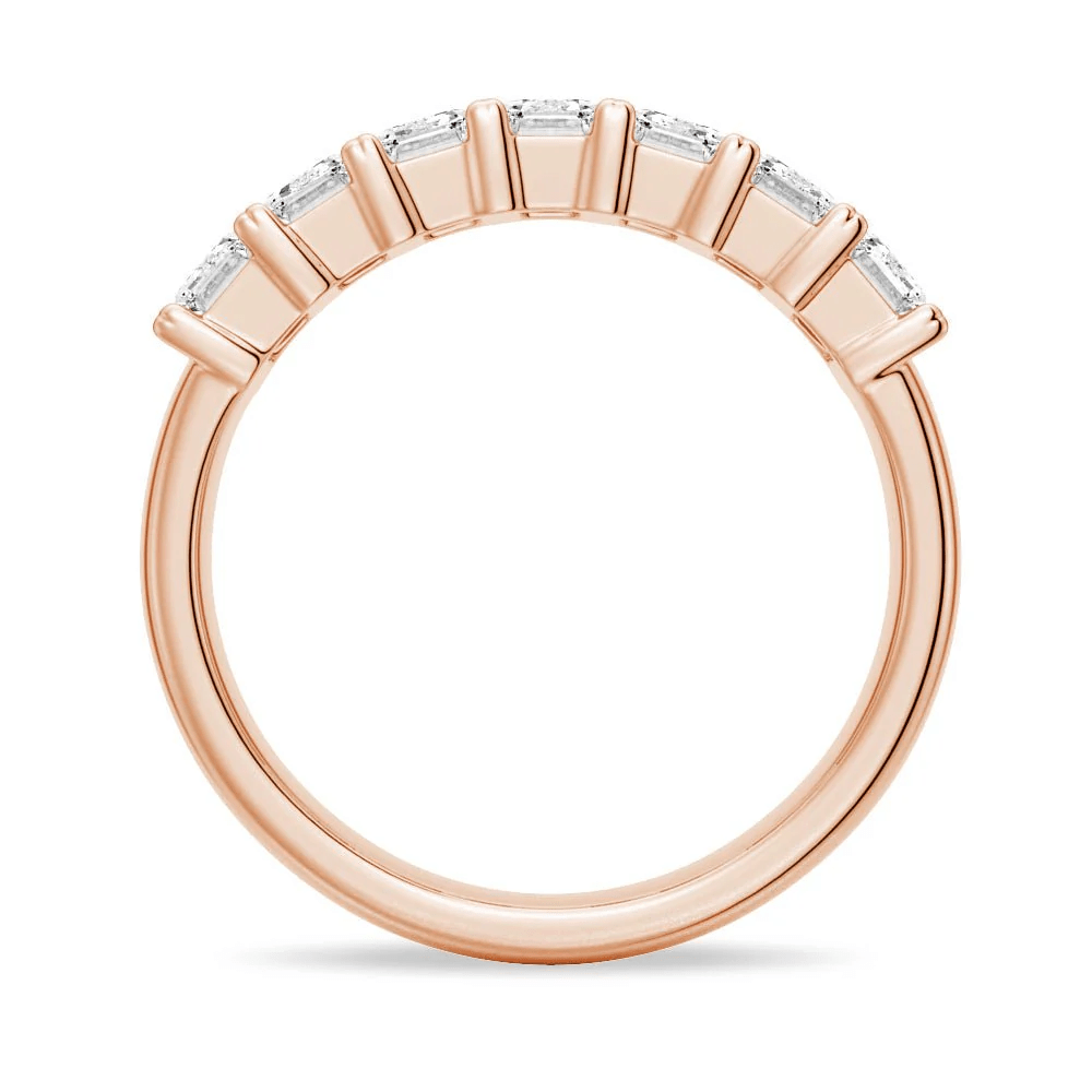 Emerald Cut Moissanite Eternity Stacking Band - Novelle Vow
