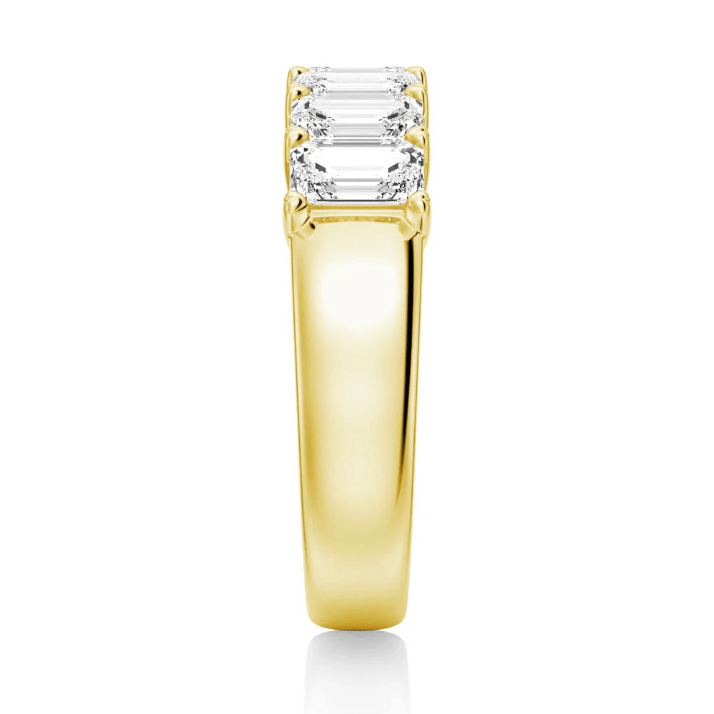 Emerald Cut Moissanite Eternity Stacking Band - Novelle Vow