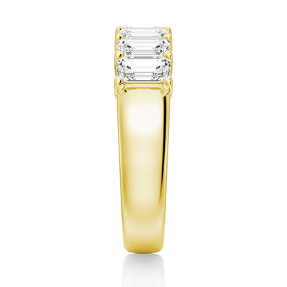 Emerald Cut Moissanite Eternity Stacking Band - Novelle Vow