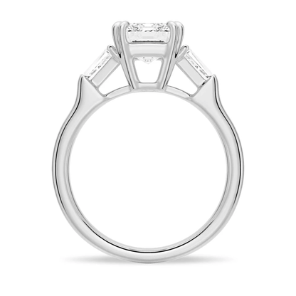 Emerald-Cut Moissanite Three-Stone Engagement Ring - Novelle Vow