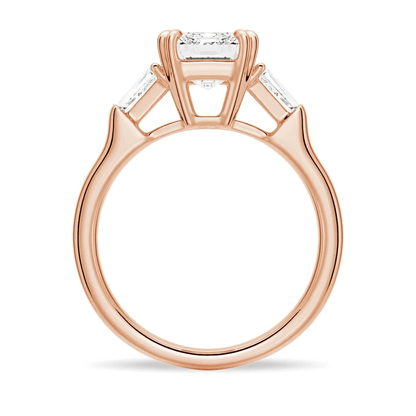 Emerald-Cut Moissanite Three-Stone Engagement Ring - Novelle Vow