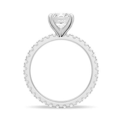 Emerald Cut Pavé Moissanite Engagement Ring - Novelle Vow