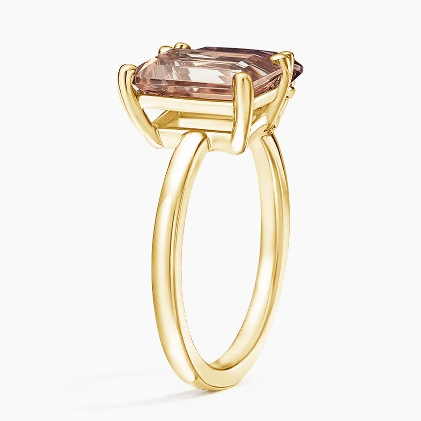 Emerald-Cut & Pear Toi et Moi Moissanite & Lab Alexandrite Ring - Novelle Vow