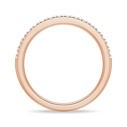 1.4mm Petite French Pavé Moissanite Wedding Band