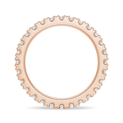 French Pavé Round Cut Moissanite Eternity Band - Novelle Vow