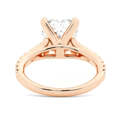 Heart-Cut Moissanite Engagement Ring with Pavé Split-Shank Band - Novelle Vow