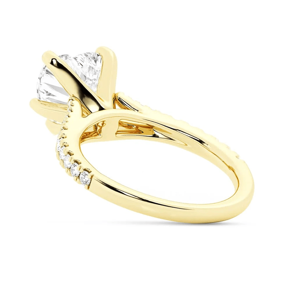 Heart-Cut Moissanite Engagement Ring with Pavé Split-Shank Band - Novelle Vow