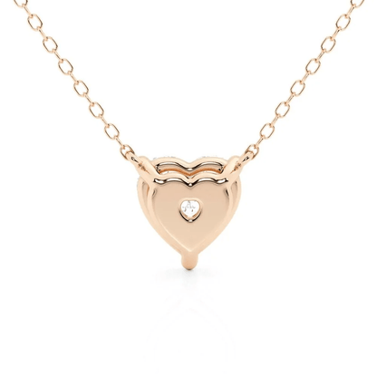 Heart Cut Moissanite Solitaire Pendant Necklace - Novelle Vow