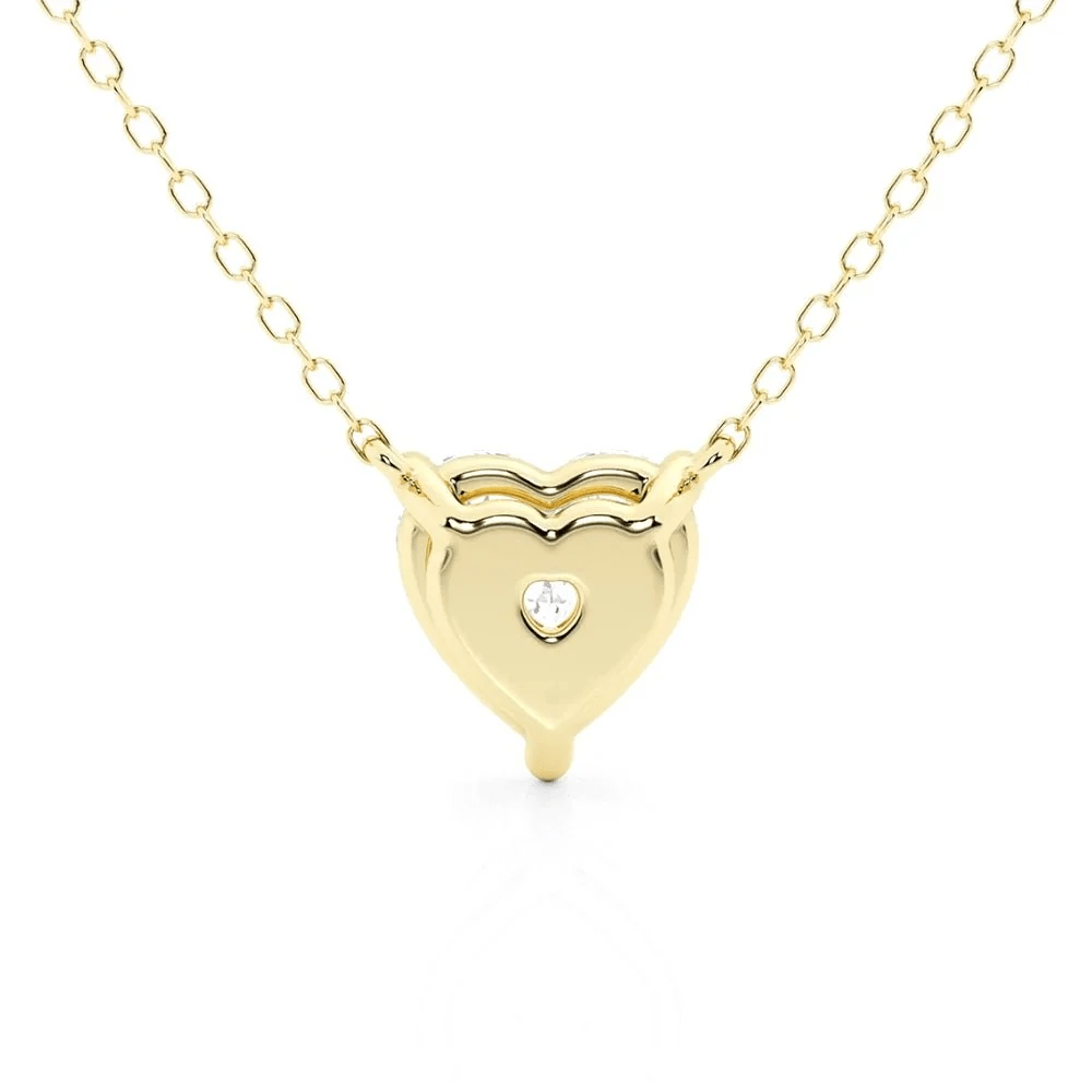 Heart Cut Moissanite Solitaire Pendant Necklace - Novelle Vow