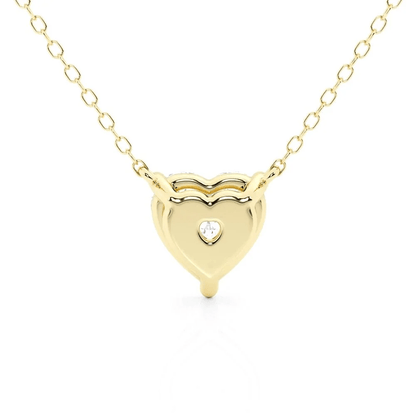 Heart Cut Moissanite Solitaire Pendant Necklace - Novelle Vow