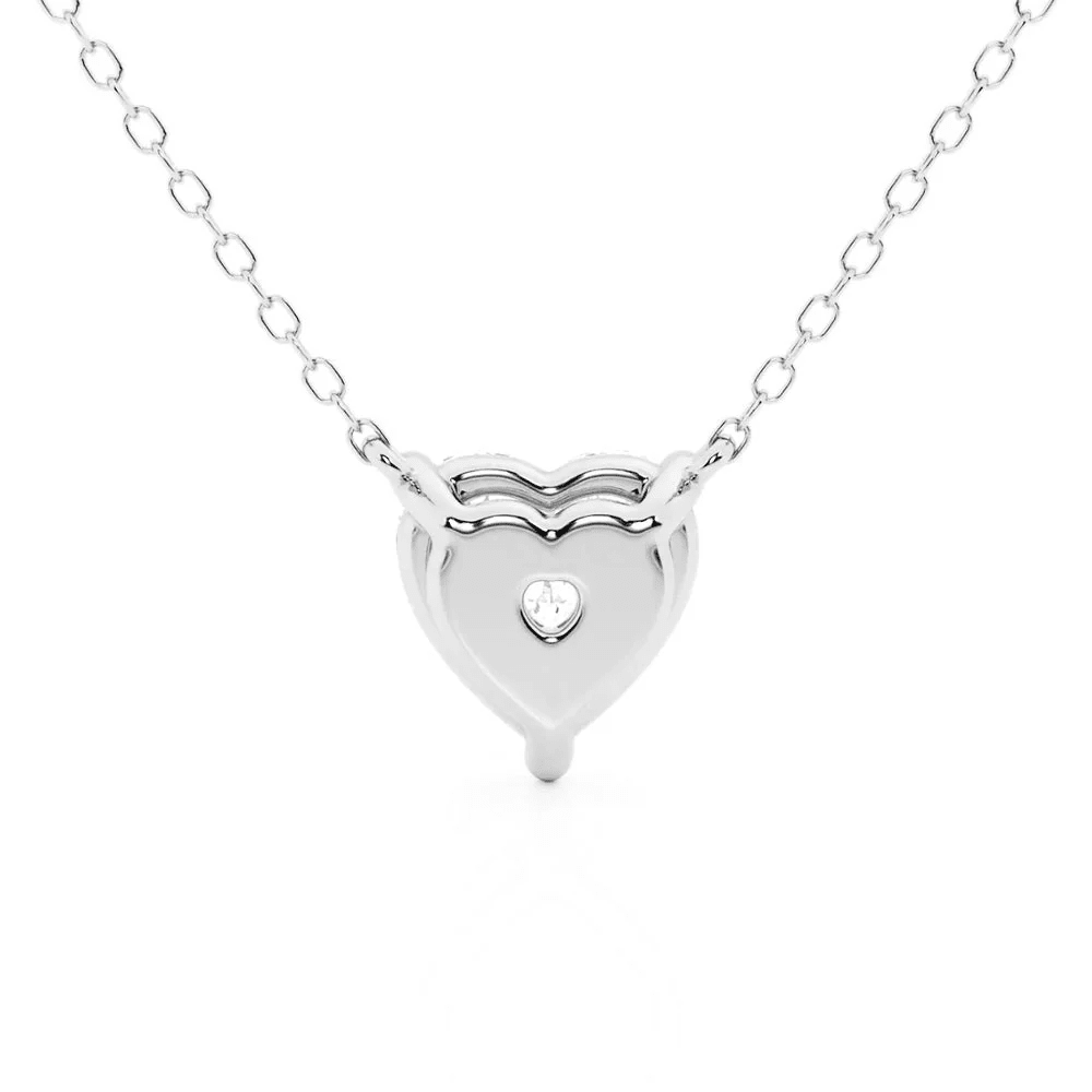 Heart Cut Moissanite Solitaire Pendant Necklace - Novelle Vow