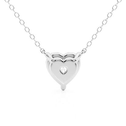 Heart Cut Moissanite Solitaire Pendant Necklace - Novelle Vow