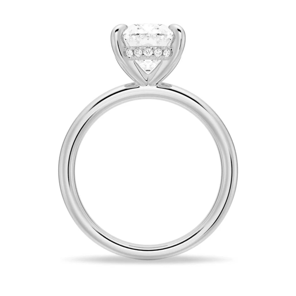 Hidden Halo Oval Solitaire Moissanite Engagement Ring - Novelle Vow