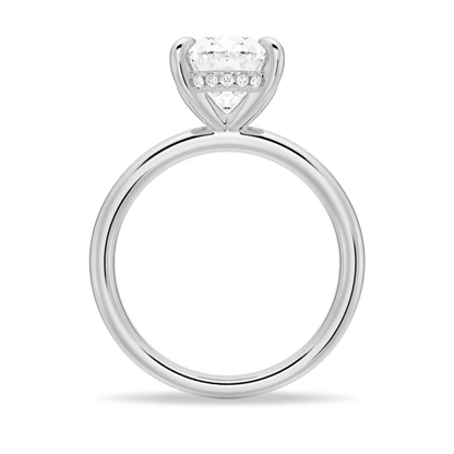 Hidden Halo Oval Solitaire Moissanite Engagement Ring - Novelle Vow