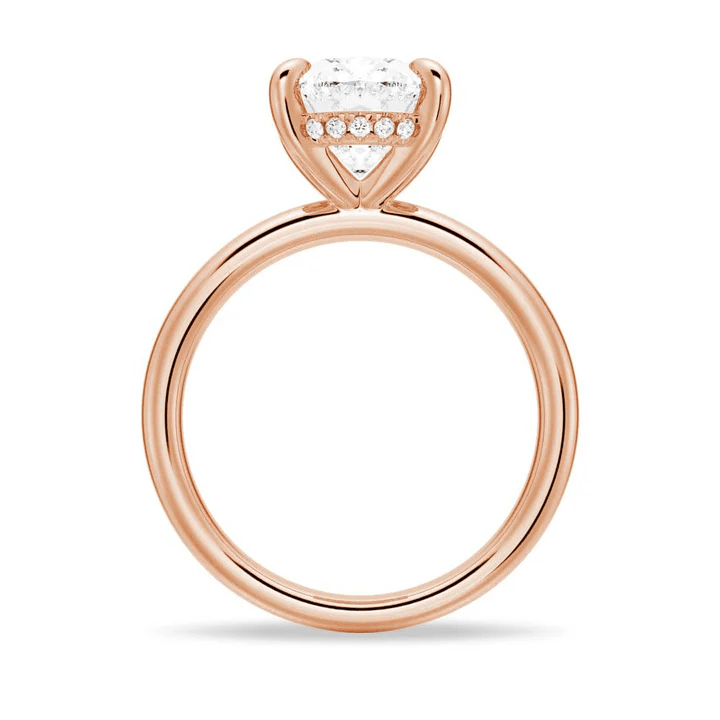 Hidden Halo Oval Solitaire Moissanite Engagement Ring - Novelle Vow