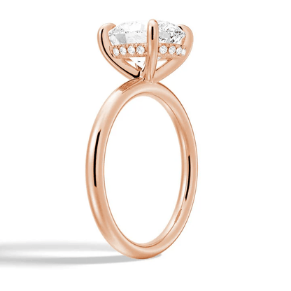 Hidden Halo Oval Solitaire Moissanite Engagement Ring - Novelle Vow