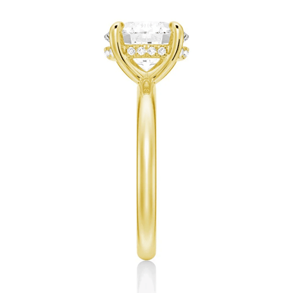 Hidden Halo Oval Solitaire Moissanite Engagement Ring - Novelle Vow