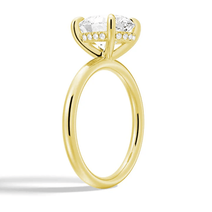 Hidden Halo Oval Solitaire Moissanite Engagement Ring - Novelle Vow