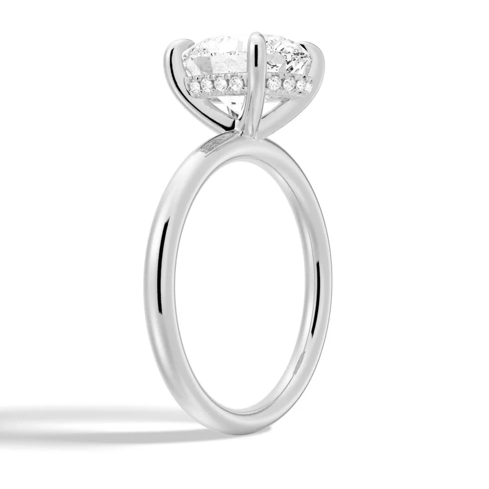 Hidden Halo Oval Solitaire Moissanite Engagement Ring - Novelle Vow