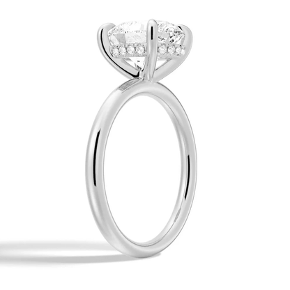 Hidden Halo Oval Solitaire Moissanite Engagement Ring - Novelle Vow